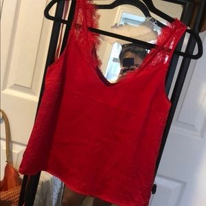 Lace / silk tank